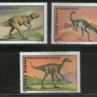 Romania 1994 Prehistoric Animals Dinosaur Wildlife 3v MNH # 909