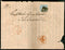 India 1865 Formula Letter Sheet f.w. QV ½ An t.w.54 Sealkot Duplex Canc. to Peshawer with Red Cds # 9104