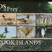Cook Islands 2018 Birds of Prey Eagle Wildlife Sheetlet MNH # 9193
