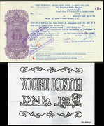 Billet de change indien 2 Rs 4As. KG V Hundi, utilisé n° 9707Q