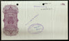 India Fiscal Re. 1 Hundi Bill of Exchange ERROR WMK INVERTED Used # 9223