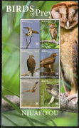 Niuafo’ou 2018 Birds of Prey Eagle Owl Wildlife Sheetlet MNH # 9233
