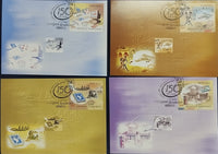 India 2004 150Years of India Post Phila-2071-74 Set of 4 Max Cards Presentation Pack With Stamp & Cancelled # 9253