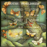 St. Vincent 2001 Butterflies Moths Insect Sc 3000 Sheetlet MNH # 9300