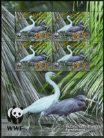Penrhyn 2008 WWF Pacific Reef-Egret Birds Wildlife Sc 468-71 Sheetlets MNH # 9364