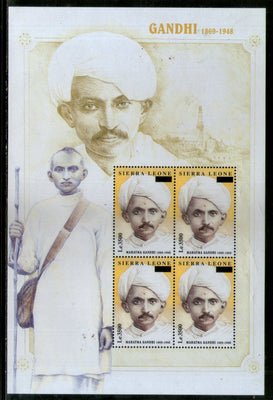 Sierra Leone 2004 Mahatma Gandhi of India Sc 2904 Surcharged Sheetlet MNH # 9537