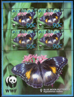 Aitutaki 2008 WWF Blue Moon Butterflies Insect Wildlife Sc 539-42 Sheetlets MNH # 9538