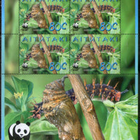 Aitutaki 2008 WWF Blue Moon Butterflies Insect Wildlife Sc 539-42 Sheetlets MNH # 9538