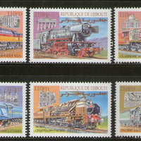Djibouti 2000 Steam Locomotive Trains Railway Sc 802a-f 6v MNH # 967