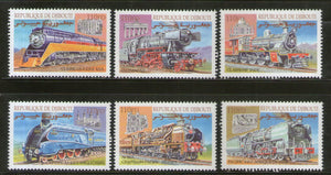 Djibouti 2000 Steam Locomotive Trains Railway Sc 802a-f 6v MNH # 967