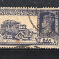 India 1936 8As King George VI Perfin Phila-254 Used Stamp # 97