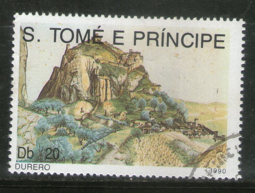 St. Thomas & Prince Is. 1990 Landscape Durer Painting Art 1v Cancelled # 98a