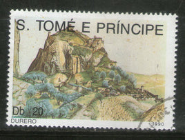 St. Thomas & Prince Is. 1990 Landscape Durer Painting Art 1v Cancelled # 98a