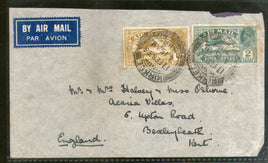 India 1936 KG V Air Mail Stamp on Cover Kirkee to England # 1451-10