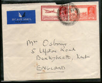 India 1939 KG VI Air Mail Stamp on Cover Kirkee to England # 1451-29