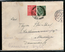 India 1938 KG V Multi Franked Cover Shimla to Hellerup Denmark # 1452-11