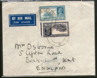 India 1940 KG VI Transport Multi Stamped Cover Kirkee Bazar to England # 1452-12