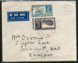 India 1940 KG VI Transport Multi Stamped Cover Kirkee Bazar to England # 1452-12