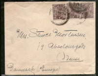 India 1924 KG V 1An x3 Stamps on Cover Kodaikenal to Odense Denmark # 1452-13