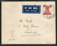 India 1940 KG VI 12As Stamp on Cover to England # 1452-01