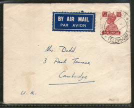India 1940 KG VI 12As Stamp on Cover to England # 1452-01