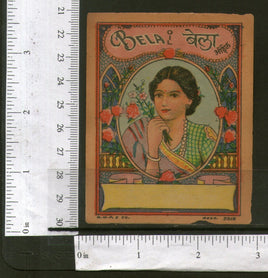 Huile capillaire vintage Bela Flower pour femmes indiennes, étiquette multicolore n° 556-22