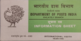 India 1985 International Youth Year Phila-1023 Blank Folder