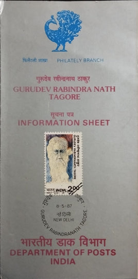 India 1987 Rabindranath Tagore Painting Phila-1077 Blank Folder