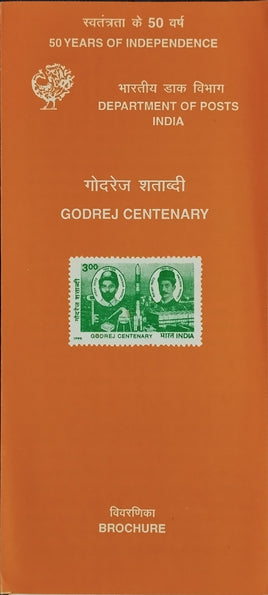 India 1998 Godrej Centenary Phila-1634 Blank Folder