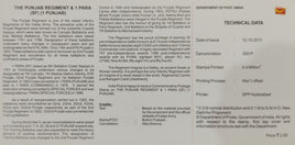 India 2011 Punjab Regiment & 1st Battalion Parachute Sikhism Phila-2724 Blank Folder