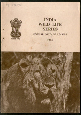 India 1963 Wild Life Preservation Animals Tiger Phila-388-92 Blank Folder