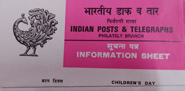 India 1980 National Children's Day Painting Phila-835 Blank Folder