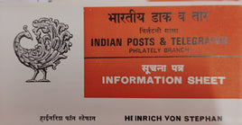 India 1981 Henrich Von Stephan UPU Phila-849 Blank Folder