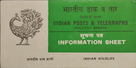 India 1983 Indian Wildlife Animals Golden Langur Monkey Phila-942-43 Blank Folder