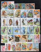 Cuba 50 Diff. Used Stamps on Olympic Painting Animal Dog Cats Fish Horses # 885