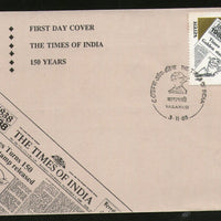 India 1988 Times of India Newspaper Phila-1167 FDC