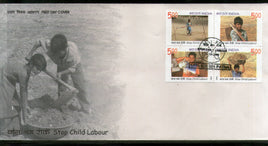 India 2006 Stop Child Labour Phila-2241 Se-Tenant FDC