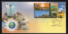 India 2007 Renewable Energy Small Hydro Power Mass Phila-2319a Se-Tenant 4v FDC