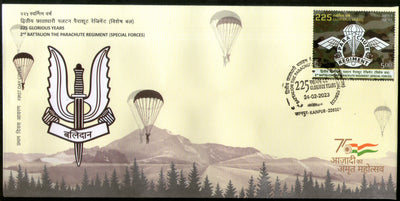 India 2023 2nd Battalion Parachute Regiment Military 1v FDC