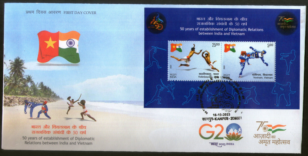 India 2023 50 Years of India Vietnam Relations Joints Issue Sport M/s on FDC