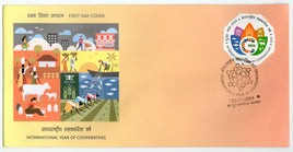 India 2024 International Year of Cooperatives Odd Shaped 1v FDC