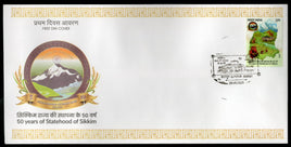 India 2025 Sikkim 50 Years of Statehood 1v FDC
