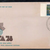 India 1978 Pacific Area Travel Association Conference 1v Phila-750 FDC