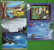 India 2007 Children's Day Paintings Max Card Presentation Pack Without Stamp & Cancelled # 7539