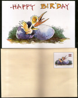 India 2002 Happy Birthday Greeting Card with Envelope MINT # 190