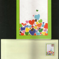 India 2002 I Love You Greeting Card with Envelope MINT # 206