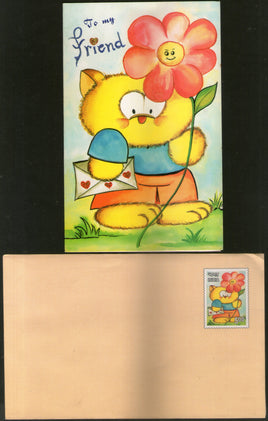 India 2002 To My Friend Greeting Card with Envelope MINT # 82