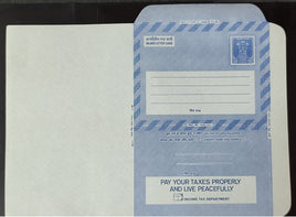India 1977 20p Ashokan Inland Letter Card with Income Tax Dep. Advertisement ILC MINT # 47