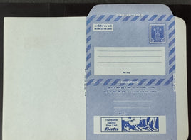 India 1977 20p Ashokan Inland Letter Card with Bata Advertisement ILC MINT # 48