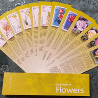 India Post Flower Stamp Printed Set of 12 Bookmarks no.1